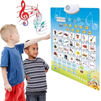Elektroninės Interaktyvios Abėcėlė Sienos Diagramos Kalbėti ABC & 123s & Muzika Plakatas Geriausia Švietimo Žaislas Vaikams, Vaikiška