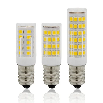 E14 3W LED Lempa 4W 5W 220V 230V Keramikos Šviesos SMD 2835 Kukurūzų Lemputę Pakeisti 20w 30w 40 w Halogeninės dėl Žvakių Sietynas, Šaldytuvas