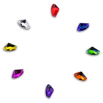 Aukštos kokybės Rivoli siuvimo kalnų krištolas crystal AB K9 stiklo butas atgal, įvairių spalvų siuvimo akmens 