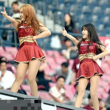 Cheerleaders Uniformas Korėjos Stiliaus Moterų, Mergaičių, Blizgančiais Kratinys Džiazo Šokio Ceremonija Etapo Rezultatus Kostiumai Grupės Kostiumai 2022