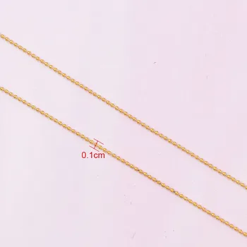 0.8~1 Metras Plotis 1,5 mm Japonijos 3D KC Aukso Nagų Metalo Grandinės 