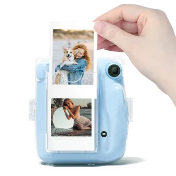 Už Fujifilm Instax Mini 11 Skaidrus Fotoaparato krepšys Apsaugos Atlikti Maišelis Atveju Nuotraukų Saugojimo Dėžutės Dangtelis su Peties Dirželis