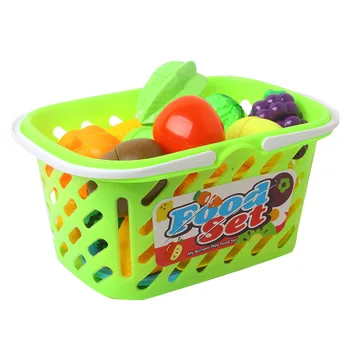 Vaikų modeliavimas prekybos centruose, pirkinių krepšelis vežimėlio žaislas krepšelį modeliavimas vaisių maisto apsimesti žaisti namuose žaislą dovanų