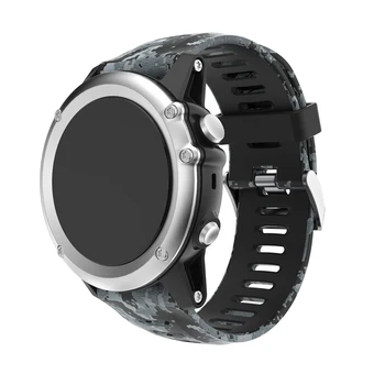 26mm Silikono Sporto Watchband Garmin Fenix 6x 7x 3 3 HR Apyrankė Garmin Fenix 5X 5X plius Pakeitimas spausdintą modelio