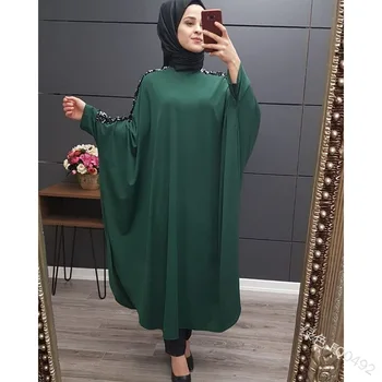 Plus size abaja maxi suknelės moterims skraiste longue femme jelaba femme musulman maroko kaftan abayas islamo aprangos 5XL