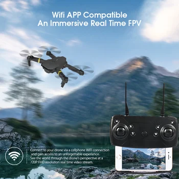 WLR/C E58 WiFi FPV Mini Drone Aukščio Laikyti Sulankstomas RC Drone Quadcopter su Baterija 4k Vaikai Tranai Berniukų Dovana Dron Žaislas