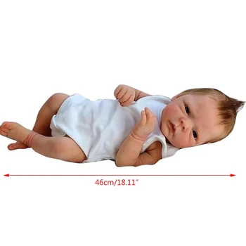 Reborn Baby Lėlės 18inch Rankų darbo Naujagimių Lėlės Visą Silikono Lėlės Kūno Realus Gyvas Bamblys Kūdikiams, Vaikams, Žaislas, Dovanos