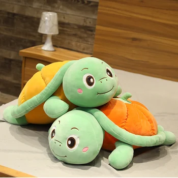 35-55cm Pliušinis Moliūgų Turtle Lėlės Didelis Gyvūnų Miego Žaislas Baby Doll Aukštos Kokybės Vaiko Gimtadienio dovana
