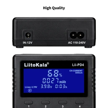 LiitoKala lii-M4 lii-S4 lii-202 lii-402 lii-S2 lii-PD4 Lii-PD2), 3,7 V 18650 21700 18350 26650 14500 16340 baterija, 