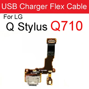USB Įkrovimo lizdas Mic Mikrofonas Doko Jungtis Valdybos Flex Kabelis LG Q Stylus Q710 Stylo 5 Q720 Stylo 6 Q730 Remontas, Dalys