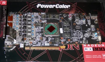 Bykski Blokuoti naudoti PowerColor-RX480-Red-Devil-8LT/RX 480 Red Dragon/AXRX 580 4GBD5-3DHDV2 Vario GPU Radiatoriaus Vandens Bloko RGB