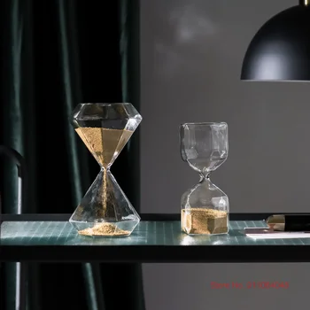 Kūrybos Stiklo Smėlio Laikrodis Laiko Laikmatis Darbalaukio Dekoratyviniai Papuošalai Šiaurės Dekoro Ir Namų Dekoro Priedai Auksinio Smėlio Laikrodis