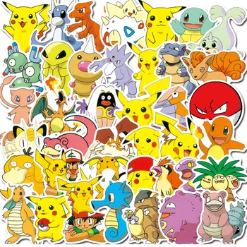10/30/50/100vnt Kawaii Animacinių filmų Pokemon Lipdukai Estetinės Animacinių filmų Lipdukai Grafiti Nešiojamas Riedlentė Bagažo Vaikai Lipdukas Žaislai