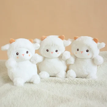 1PC 23CM Kawaii Anime ir Animacinių filmų Gyvūnų Pliušinis Žaislas Cute Little Avių Lėlė Mergaitė su Animacinių filmų Lėlės Dovana Vaikams Gimtadienio Dovana