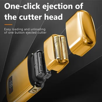 Originalus kirpykla, profesionalūs plaukų Skustuvas 5 greičio metaliniu korpusu elektrinį skustuvą, įkrovimo barzdos skutimosi plikas skutimo mašina