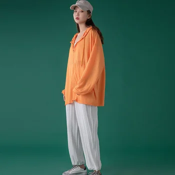 Striukės Moterims Kvėpuojantis Baggy Kietos Apsaugos Nuo Saulės Laisvalaikio Vien Korėjos Stiliaus Kolegijos Paprasta Harajuku Vasaros Moteriški Paltai Retro